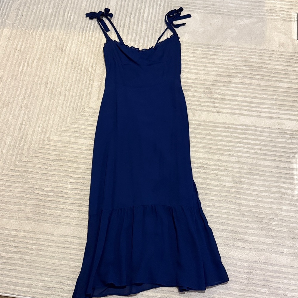 Reformation Deep Blue Dress